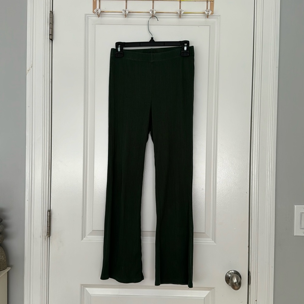 aerie green size small flare leggings